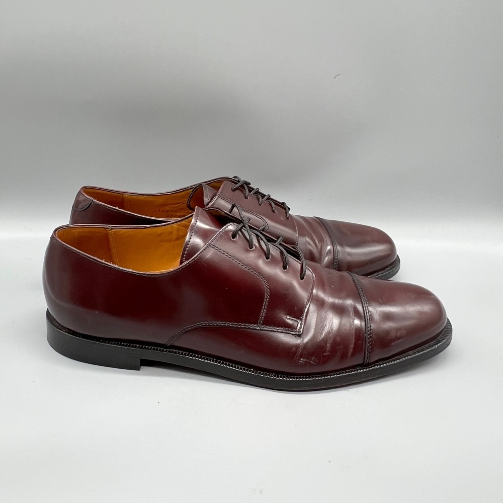 Cole Haan Shoes Mens 11.5 Burgundy Leather City Vintage Oxford Dress Classic
